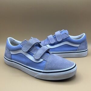 Vans Old Skool Purple Violet Slip On Hook & Loop - Youth Size 7 Women's Size 8.5